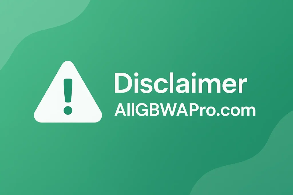 All gbwa pro disclaimer